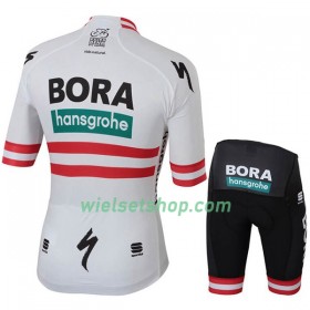 Fietskleding (Fietsshirt + Fietsbroek Kort) 2018 Bora-Hansgrohe Oostenrijks kampioenschap